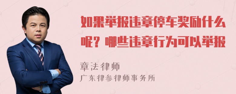 如果举报违章停车奖励什么呢？哪些违章行为可以举报