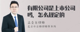 有限公司是上市公司吗，怎么规定的