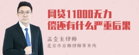 网贷11000无力偿还有什么严重后果