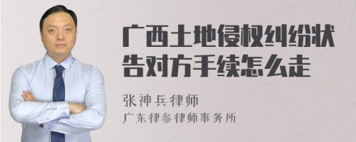 广西土地侵权纠纷状告对方手续怎么走