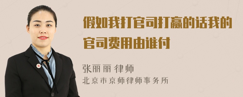 假如我打官司打赢的话我的官司费用由谁付