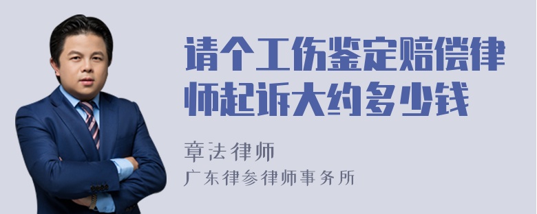 请个工伤鉴定赔偿律师起诉大约多少钱