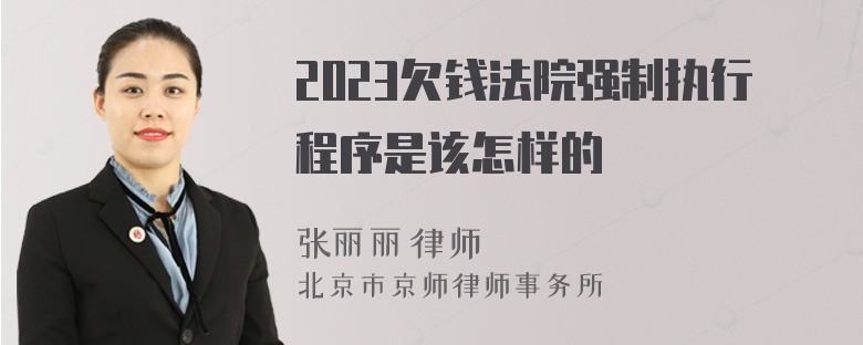2023欠钱法院强制执行程序是该怎样的