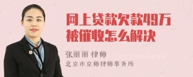 网上贷款欠款49万被催收怎么解决