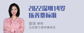 2022深圳14岁抚养费标准