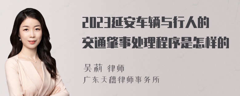 2023延安车辆与行人的交通肇事处理程序是怎样的