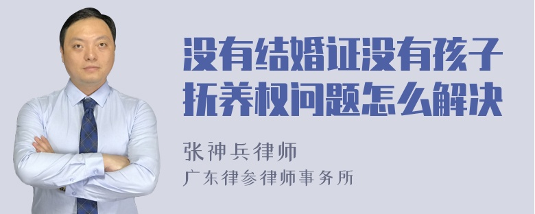 没有结婚证没有孩子抚养权问题怎么解决