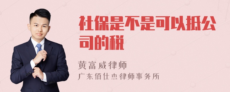 社保是不是可以抵公司的税