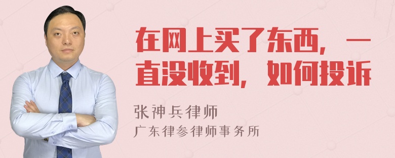 在网上买了东西，一直没收到，如何投诉