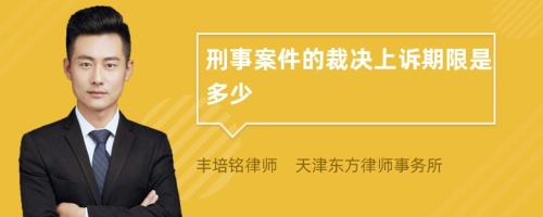 刑事案件的裁决上诉期限是多少