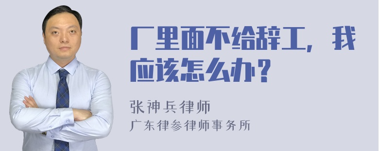 厂里面不给辞工，我应该怎么办？