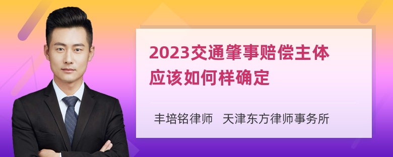 2023交通肇事赔偿主体应该如何样确定