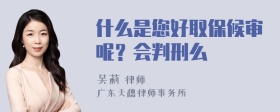 什么是您好取保候审呢？会判刑么