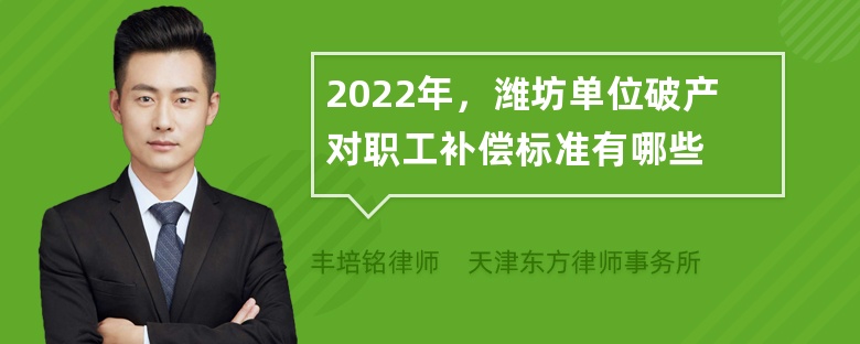 2022年，潍坊单位破产对职工补偿标准有哪些