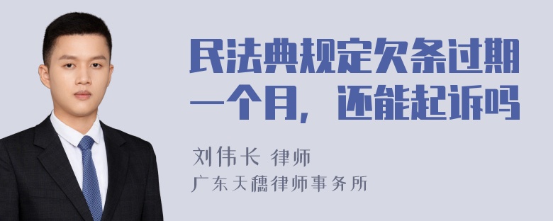 民法典规定欠条过期一个月，还能起诉吗