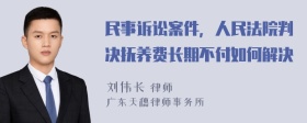 民事诉讼案件，人民法院判决抚养费长期不付如何解决