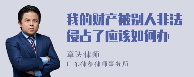 我的财产被别人非法侵占了应该如何办