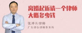 离婚起诉请一个律师大概多少钱