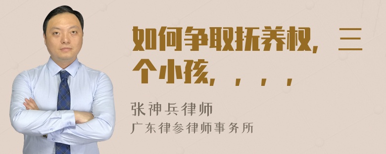 如何争取抚养权，三个小孩，，，，