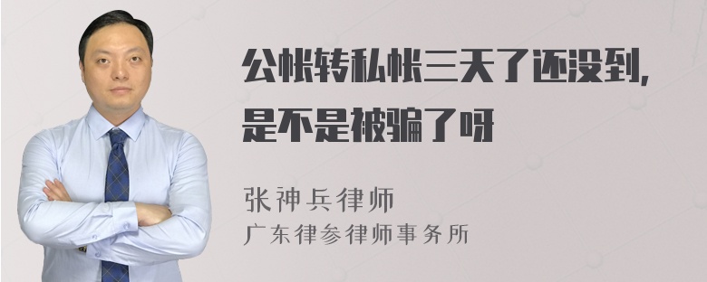 公帐转私帐三天了还没到，是不是被骗了呀