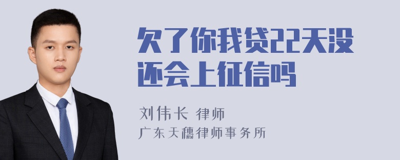 欠了你我贷22天没还会上征信吗