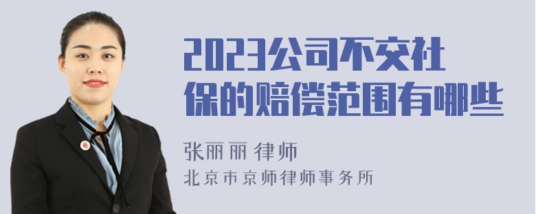 2023公司不交社保的赔偿范围有哪些