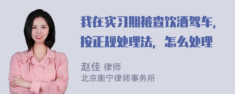 我在实习期被查饮酒驾车，按正规处理法，怎么处理