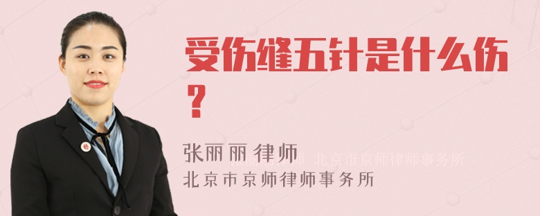 受伤缝五针是什么伤？