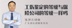 工伤鉴定的等级与保险公司的等级一样吗