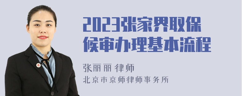 2023张家界取保候审办理基本流程