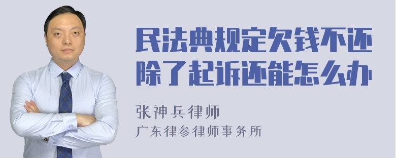 民法典规定欠钱不还除了起诉还能怎么办