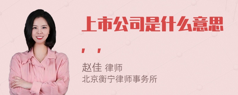 上市公司是什么意思，，