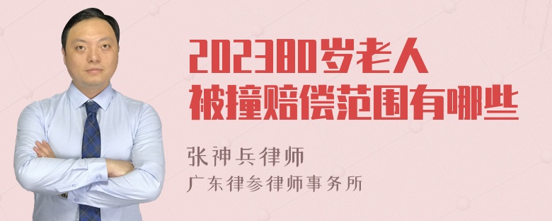 202380岁老人被撞赔偿范围有哪些