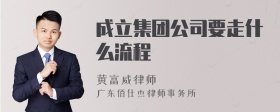 成立集团公司要走什么流程