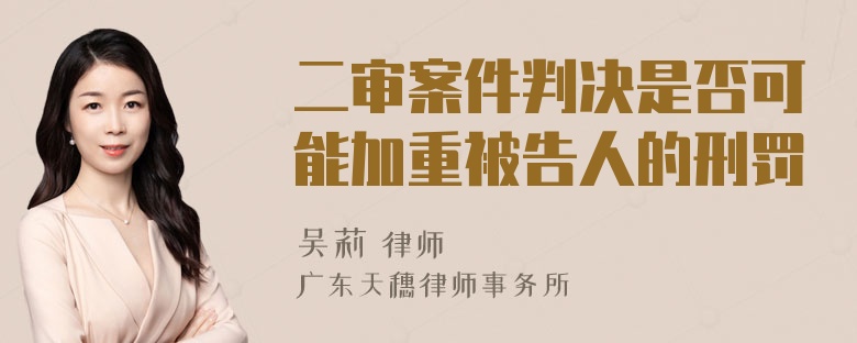 二审案件判决是否可能加重被告人的刑罚