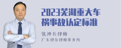 2023芜湖重大车祸事故认定标准