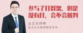 参与了打群架，但是没有打，会不会被判