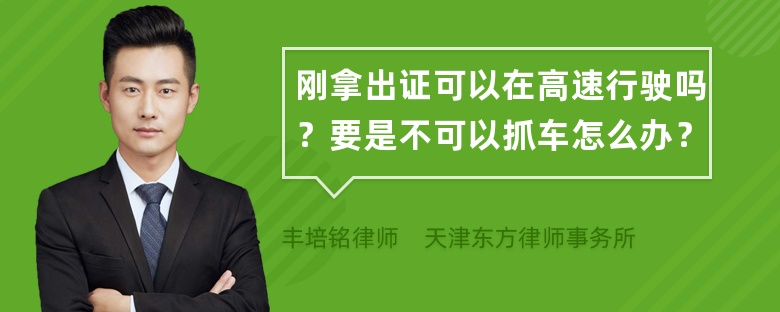 刚拿出证可以在高速行驶吗？要是不可以抓车怎么办？