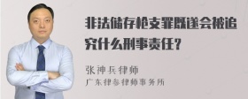 非法储存枪支罪既遂会被追究什么刑事责任？