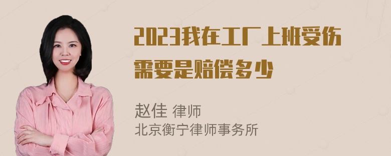 2023我在工厂上班受伤需要是赔偿多少