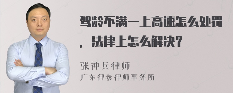 驾龄不满一上高速怎么处罚，法律上怎么解决？