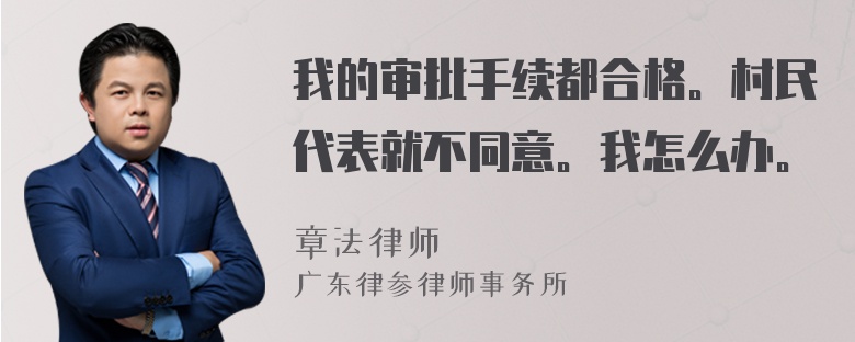 我的审批手续都合格。村民代表就不同意。我怎么办。