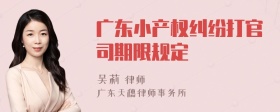 广东小产权纠纷打官司期限规定