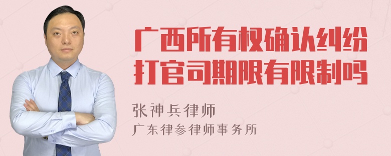 广西所有权确认纠纷打官司期限有限制吗