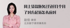 网上贷款拖欠2万好几个月了对方起诉怎么应对