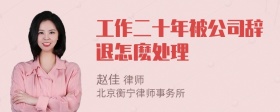 工作二十年被公司辞退怎麽处理