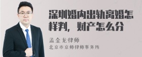 深圳婚内出轨离婚怎样判，财产怎么分