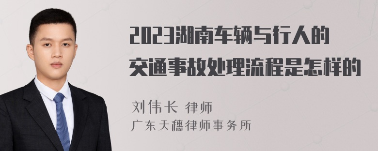 2023湖南车辆与行人的交通事故处理流程是怎样的