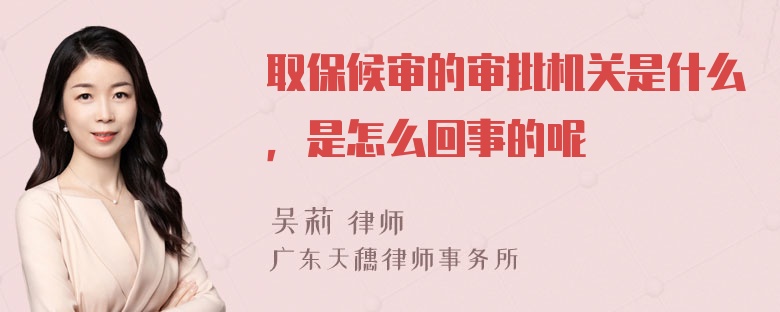 取保候审的审批机关是什么，是怎么回事的呢