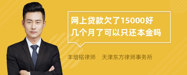 网上贷款欠了15000好几个月了可以只还本金吗